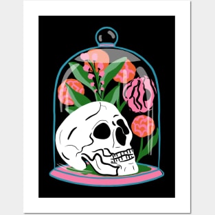 Skull Terrarium Posters and Art